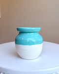 Teal & White Vase